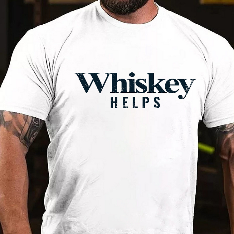 Whiskey Helps Culture Art Printing Men's T-Shirt