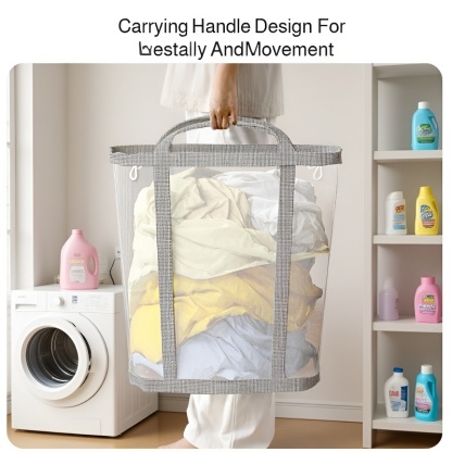 Foldable Wall-Mounted Toy and Laundry Storage Basket