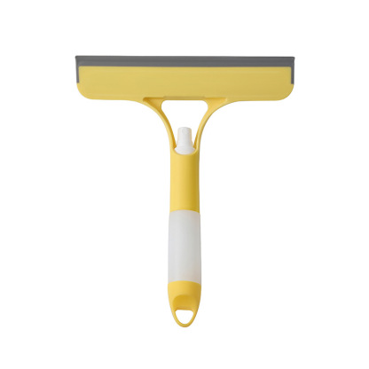 Double-sided window squeegee with built-in spray bottle
