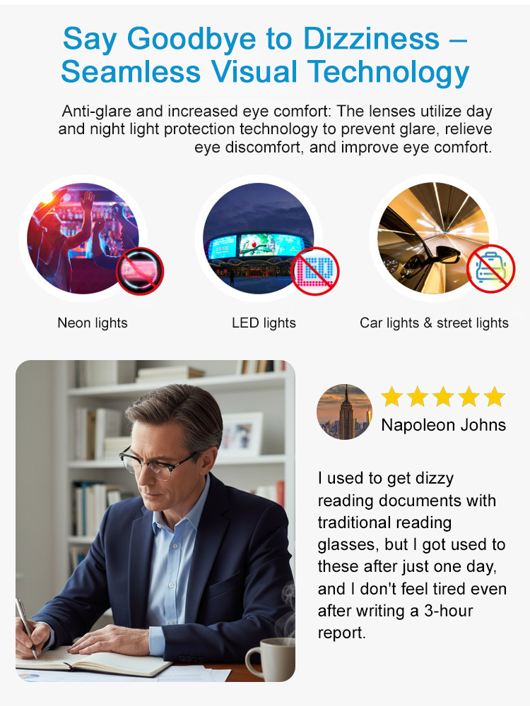 Auto-focus blue light blocking reading glasses