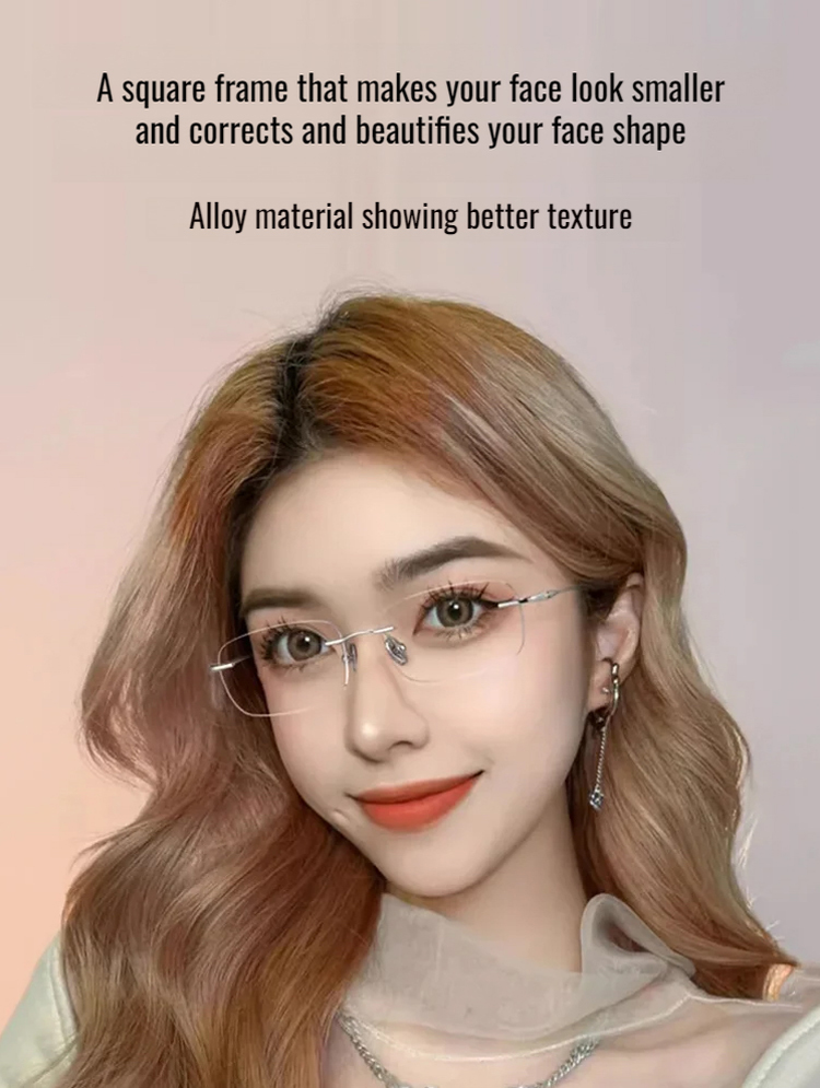 Light-sensitive, color-changing rimless glasses ✨ Exclusive "DIM Intelligent Optics Technology"