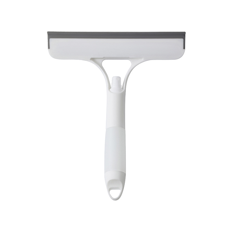 Double-sided window squeegee with built-in spray bottle