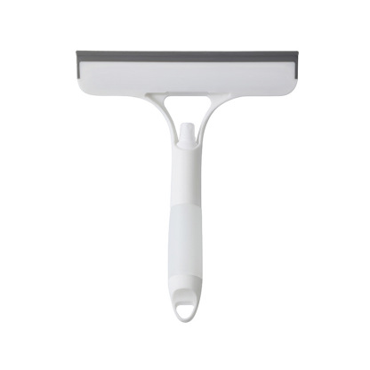 Double-sided window squeegee with built-in spray bottle