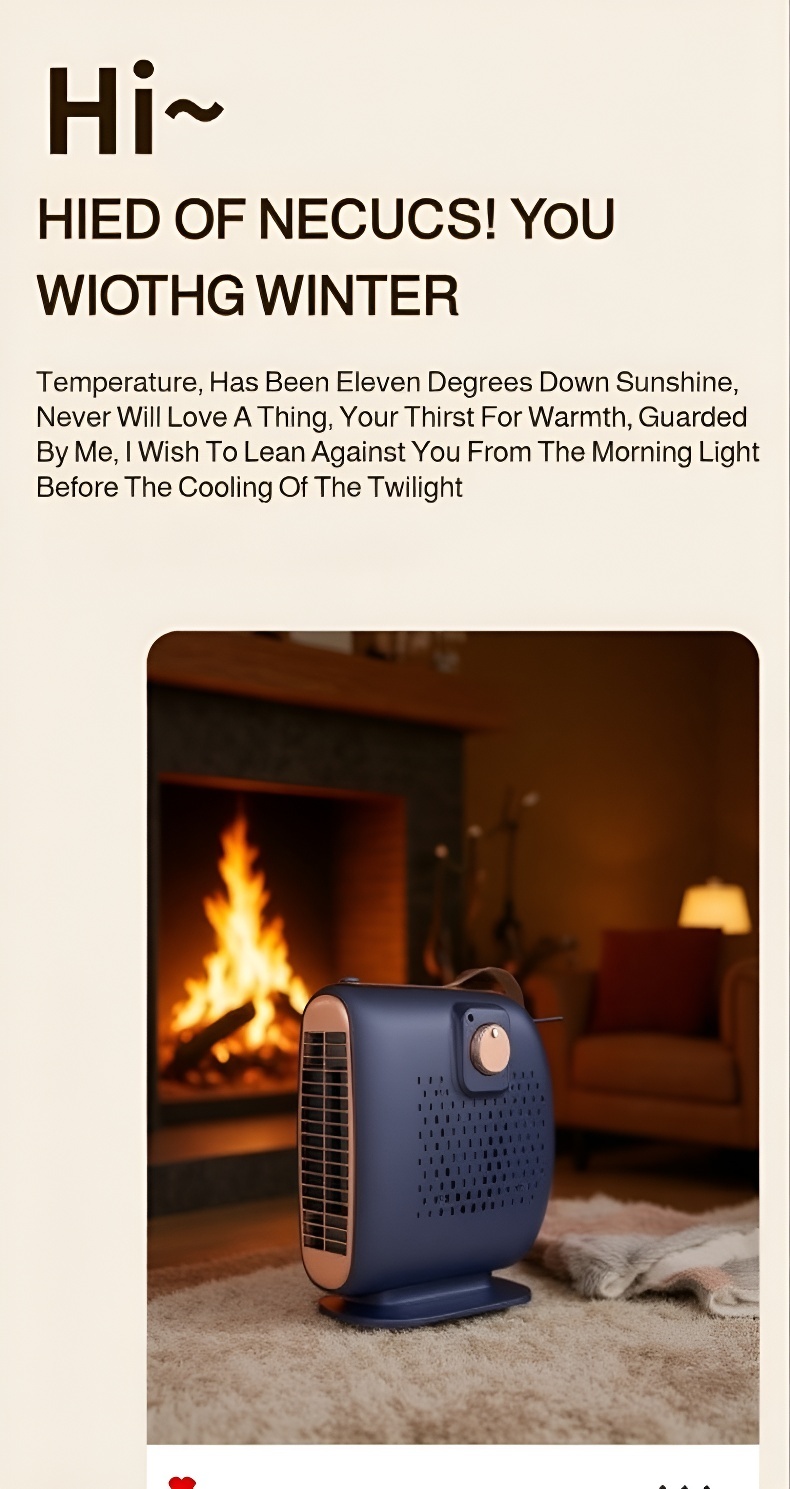 Portable electric heater for home and office