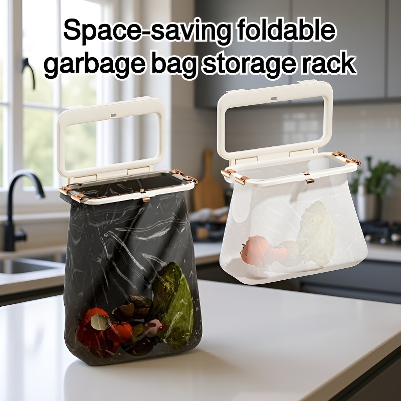  Wall-Mounted Folding Trash Bag Holder – Durable and Anti-Odor