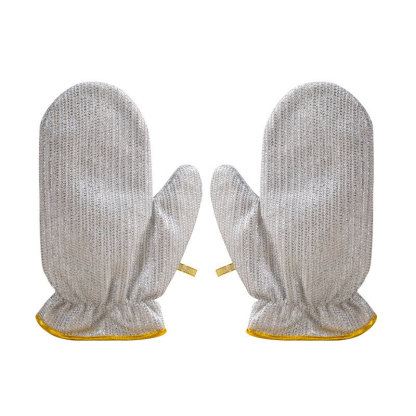 Waterproof and oil-proof dishwashing steel wool gloves