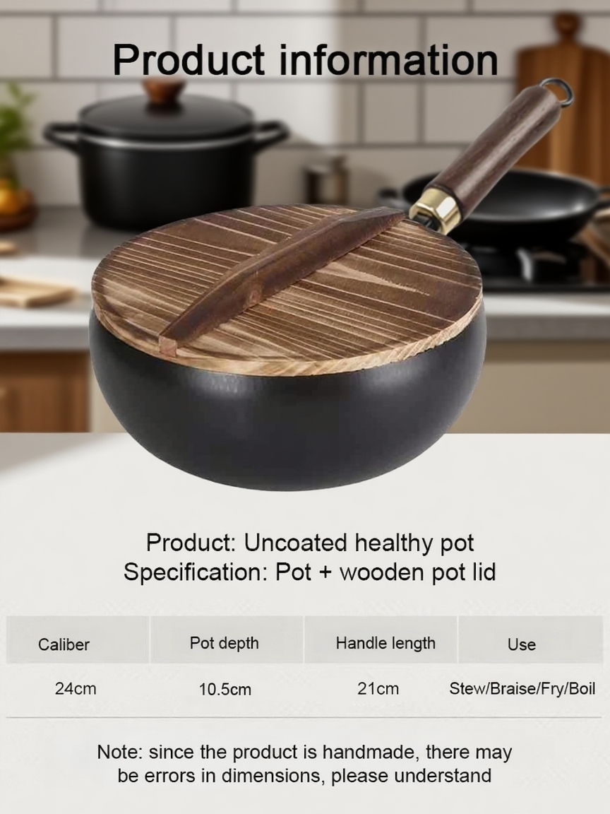 [Uncoated healthy pot] Iron-supplemented pure iron non-stick pot