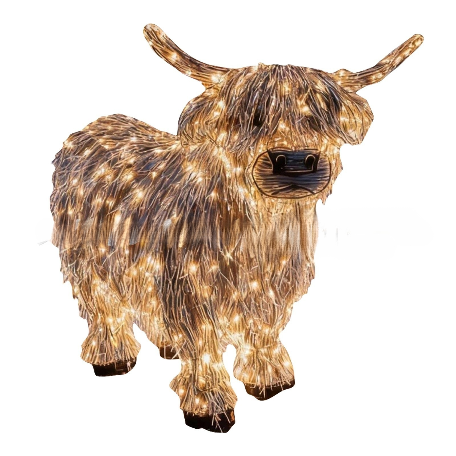 【✨️Christmas Must-Have】Highland Cow Outdoor Christmas Decoration 🎄 3D Glowing | Waterproof | Christmas Gift