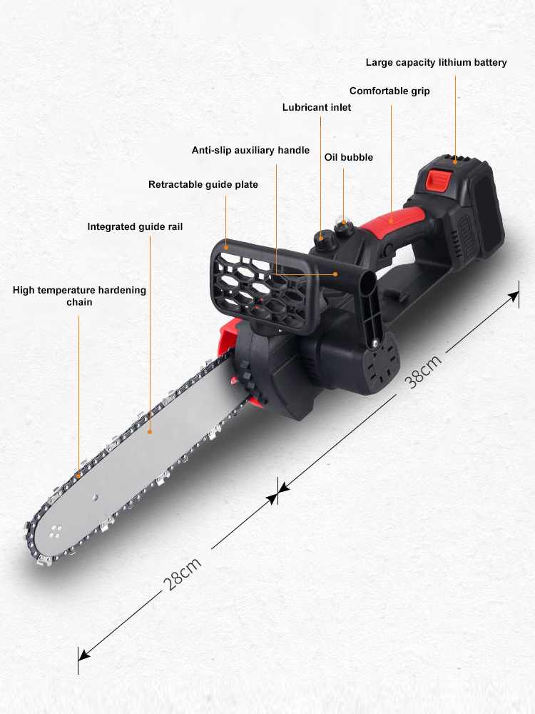 Handheld electric saw with lithium battery, high performance and low noise