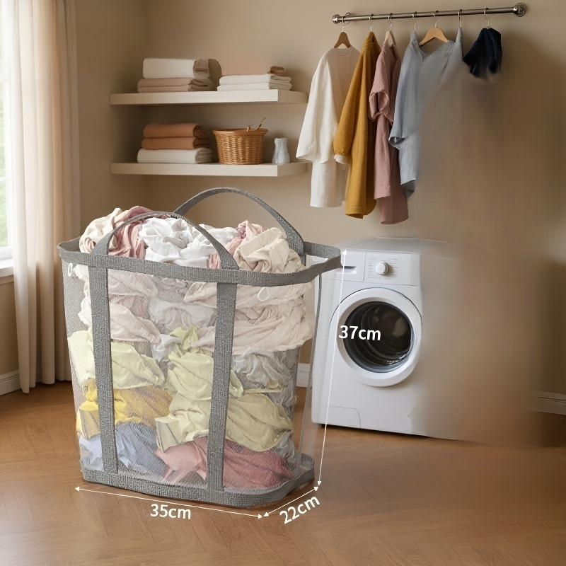 Foldable Wall-Mounted Toy and Laundry Storage Basket