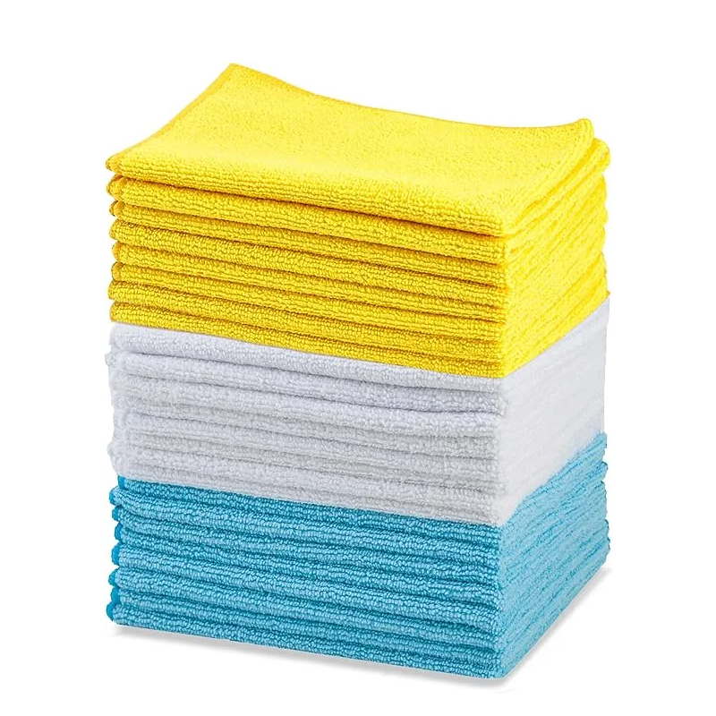 Mikrofaser - Reinigungstuch, 30 x 41 cm, 24 Stück, 40.5 cm x 30.5 cm, Mehrfarbig