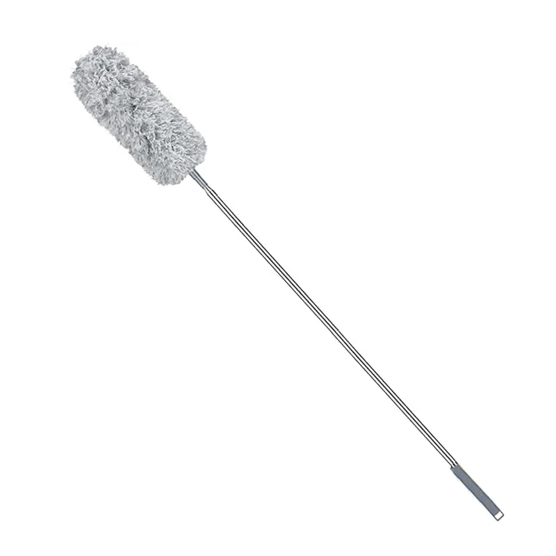  Staubwedel Teleskop Waschbar Duster Lang Ausziehbar Bis 237cm, Staubwischer mit Teleskopstange, Staubmagnet Verbiegbare Staubfänger Spinnenwebenentferner für hohe Decken Deckenventilator Grau