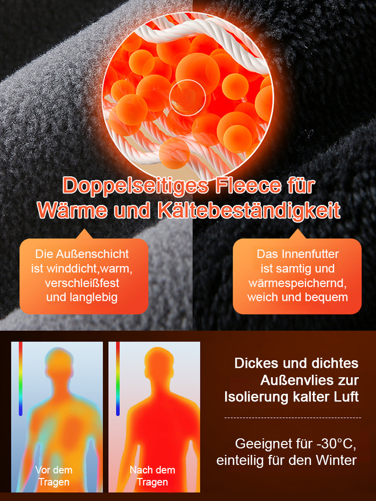 【Neue Herbst-/Winterkollektion der norwegischen Premium-Outdoor-Marke】Doppelseitige Fleecejacke mit Kapuze✨Der zweite Artikel kostet nur 26 €!