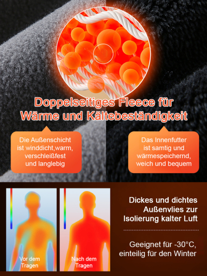 【Neue Herbst-/Winterkollektion der norwegischen Premium-Outdoor-Marke】Doppelseitige Fleecejacke mit Kapuze✨Der zweite Artikel kostet nur 26 €!
