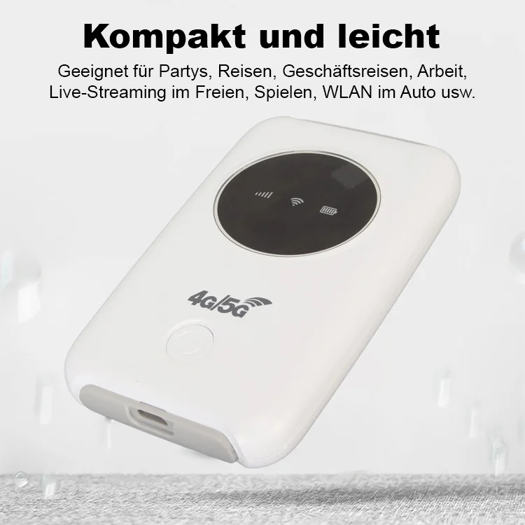 【📶2025 Von der Deutschen Telekom und der Universität München gemeinsam entwickeltes tragbares WLAN】🛜5G-Router, Ab nur 10 € pro Artikel, mit kostenlosem WLAN auf Lebenszeit.