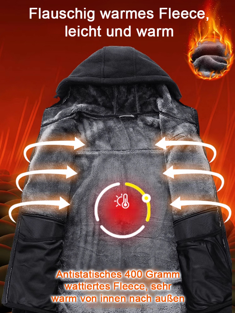 【Neue Herbst-/Winterkollektion der norwegischen Premium-Outdoor-Marke】Doppelseitige Fleecejacke mit Kapuze✨Der zweite Artikel kostet nur 26 €!