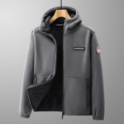 【Neue Herbst-/Winterkollektion der norwegischen Premium-Outdoor-Marke】Doppelseitige Fleecejacke mit Kapuze✨Der zweite Artikel kostet nur 26 €!