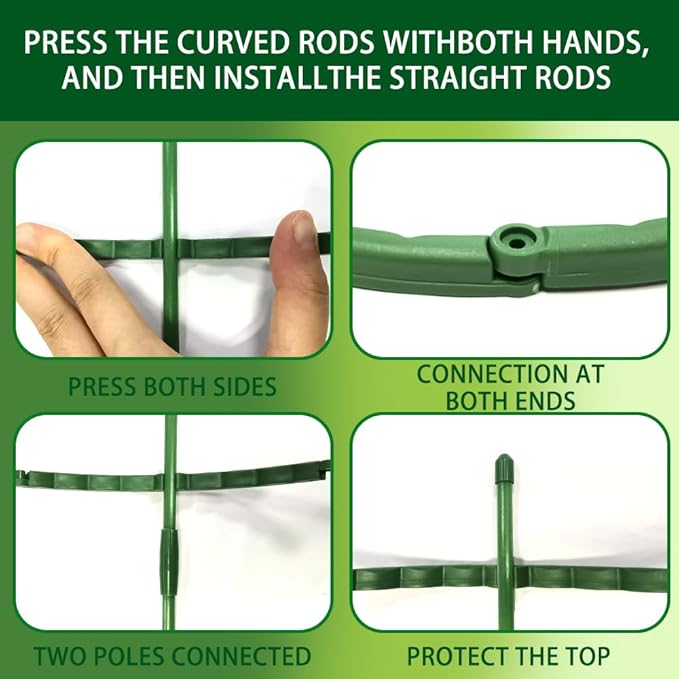 Tomaten Rankhilfe, 141 PCS Gurken Rankhilfe Mit Verstellbarer Höhe, Tomatenkäfig, Pflanzenstütze, Tomatenturm, Gurkenturm Rankhilfe, Rankgitter für Tomaten, Gurken,Blumen,Pflanzen,Garten