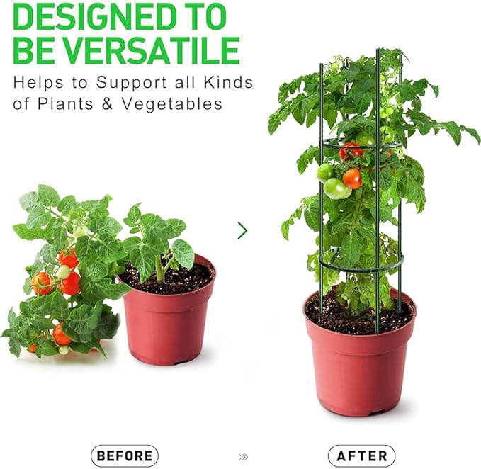 Tomaten Rankhilfe, 141 PCS Gurken Rankhilfe Mit Verstellbarer Höhe, Tomatenkäfig, Pflanzenstütze, Tomatenturm, Gurkenturm Rankhilfe, Rankgitter für Tomaten, Gurken,Blumen,Pflanzen,Garten