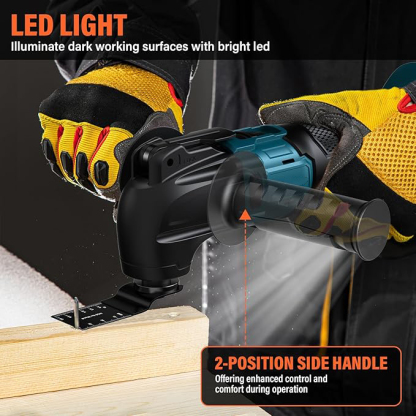 Oszillationswerkzeug Akku, Multifunktionswerkzeug für Makita 18V Akku, 6 Einstellbare Geschwindigkeiten Multitool, Multimaster zum Entfernen, Schaben, Schneiden (Ohne Batterie)