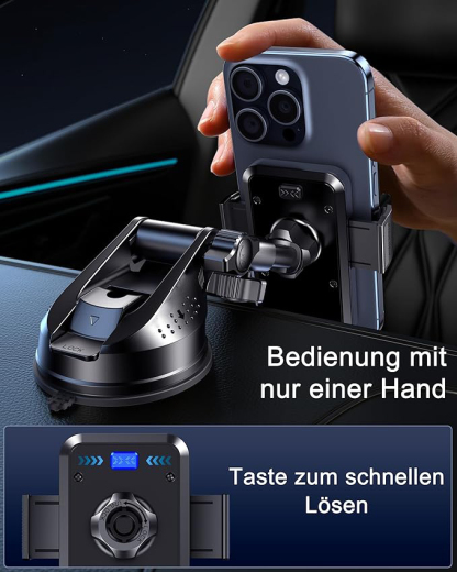 Handyhalterung Auto [Super Saugnapf] Handy Halterung Auto Universal Handyhalter Auto 360° Drehbar kfz Handyhalterung Armaturenbrett Handy Halter Auto für iPhone Android Smartphone