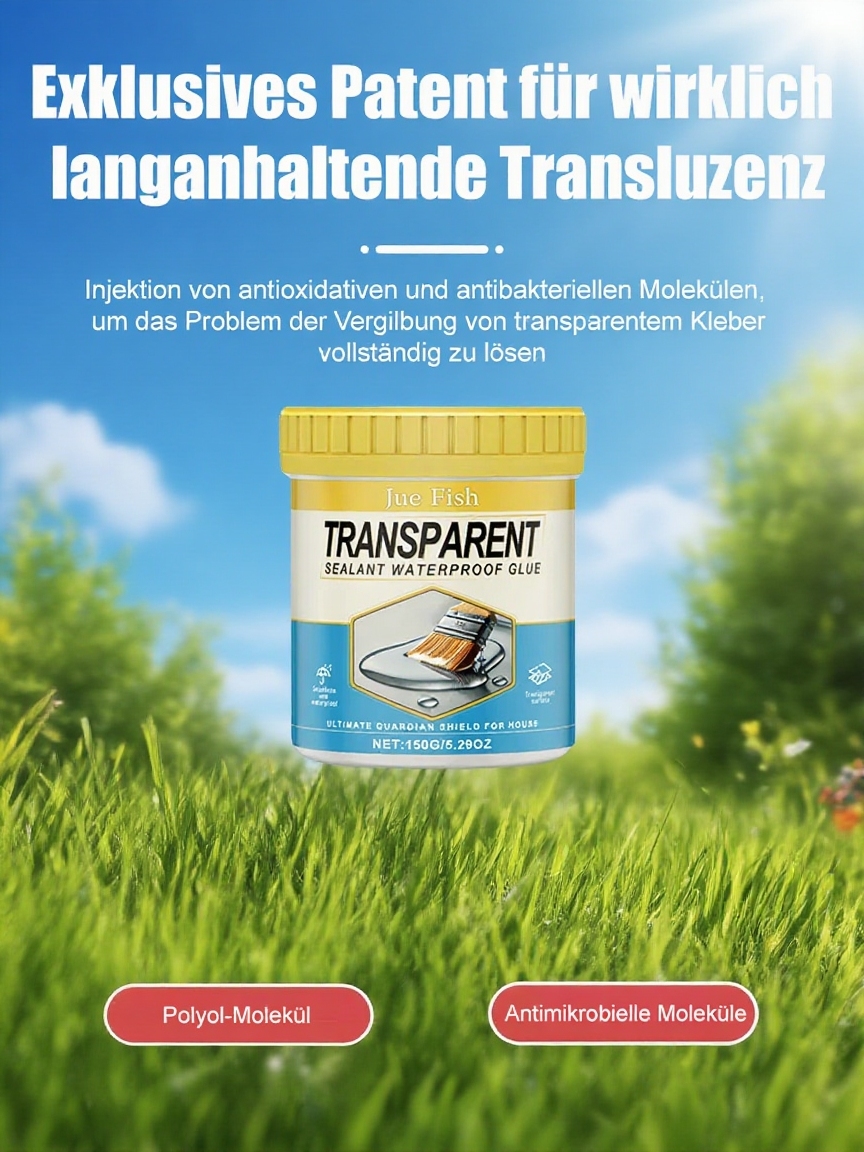 Ein Eimer reicht für 30 Quadratmeter【✨️50 Jahre Wasserdichtigkeitsgarantie】Transparenter, schnell trocknender, wasserfester Klebstoff