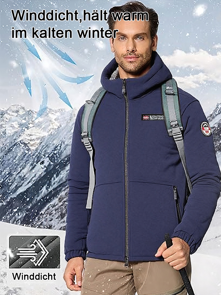 【Neue Herbst-/Winterkollektion der norwegischen Premium-Outdoor-Marke】Doppelseitige Fleecejacke mit Kapuze✨Der zweite Artikel kostet nur 26 €!