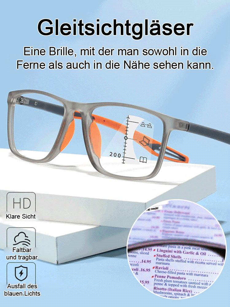 【✨-7,00D~+7,00D Autozoom für Nah- und Fernsicht✨】Ultraleichte und bequeme Brille mit Blaulichtfilter für Menschen mit Presbyopie
