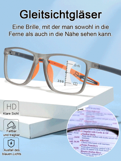 【✨-7,00D~+7,00D Autozoom für Nah- und Fernsicht✨】Ultraleichte und bequeme Brille mit Blaulichtfilter für Menschen mit Presbyopie