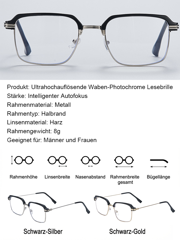 Ultra-klare Waben-Phototrope Lesebrille