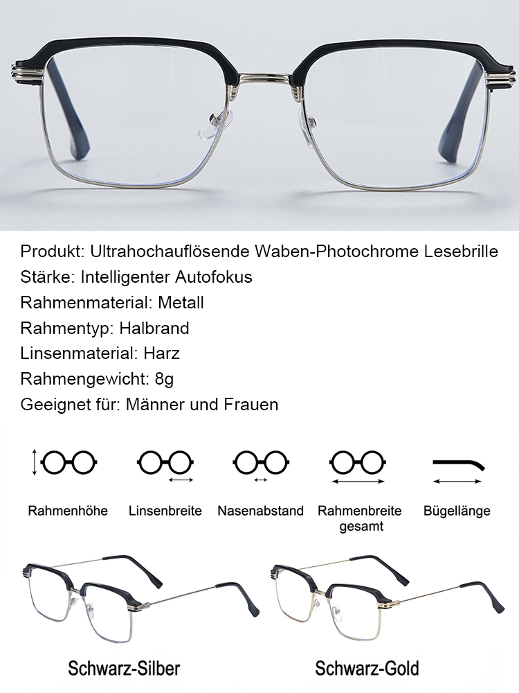 Ultra-klare Waben-Phototrope Lesebrille