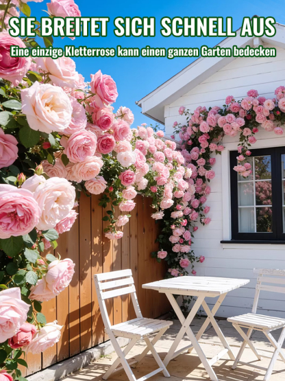 Immerblühende Kletterrosenpflanze für alle Jahreszeiten