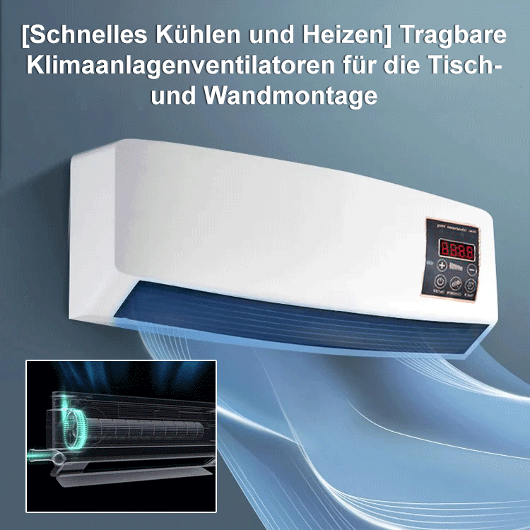【50% Super Rabatt】Installationsfreie mobile Wandklimaanlage, sowohl für Kühlen als auch Heizen