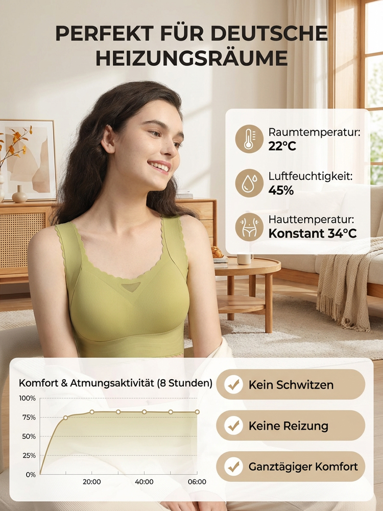 Revolutionärer 3D-Leicht-BH: Lässt optisch zwei Körbchengrößen kleiner wirken – für eine schlanke Silhouette ❤️ Nur 0,2 cm dünn, ganz ohne Bügel, maximaler Komfort