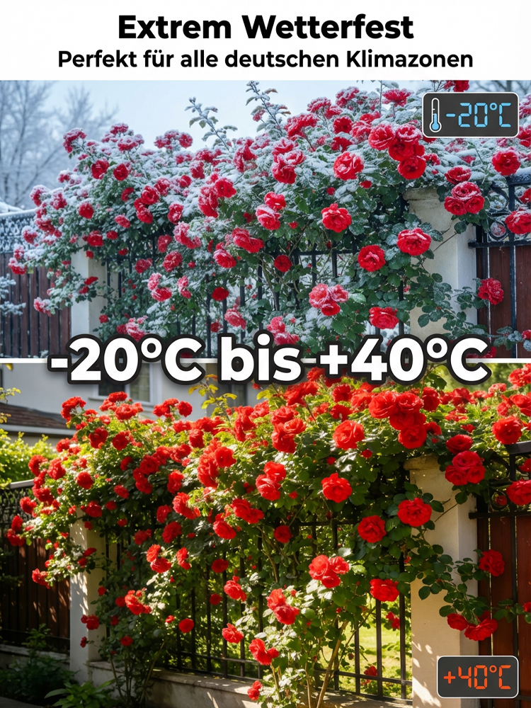 Immerblühende Kletterrosenpflanze für alle Jahreszeiten