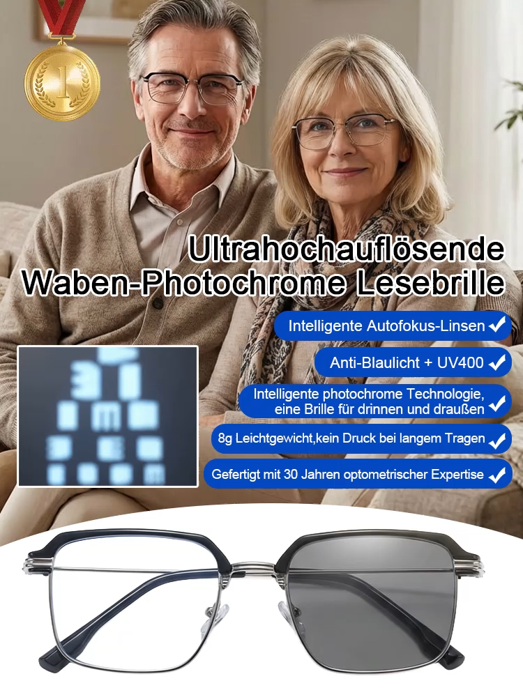 Ultra-klare Waben-Phototrope Lesebrille