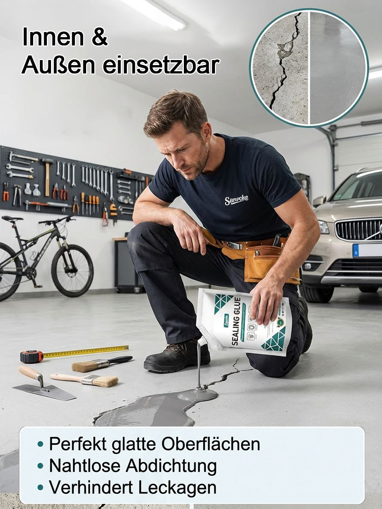 🧱 Verabschieden Sie sich von teuren Reparaturkosten! Professionelle selbstnivellierende Rissreparatur-Flüssigkeit | 1 Beutel für 50 Meter Riss, 20 Jahre Haltbarkeit (Heute zum halben Preis)