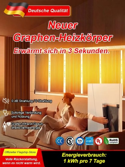 Innovation aus München | Graphen Ferninfrarot Wandheizung |3-Sekunden-Blitzwärme ✨