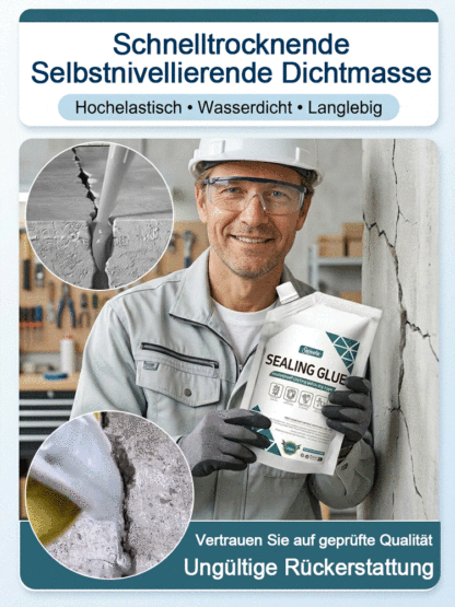 🧱 Verabschieden Sie sich von teuren Reparaturkosten! Professionelle selbstnivellierende Rissreparatur-Flüssigkeit | 1 Beutel für 50 Meter Riss, 20 Jahre Haltbarkeit (Heute zum halben Preis)