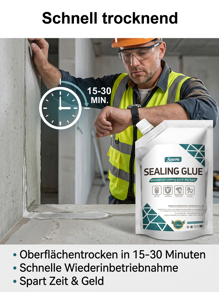 🧱 Verabschieden Sie sich von teuren Reparaturkosten! Professionelle selbstnivellierende Rissreparatur-Flüssigkeit | 1 Beutel für 50 Meter Riss, 20 Jahre Haltbarkeit (Heute zum halben Preis)