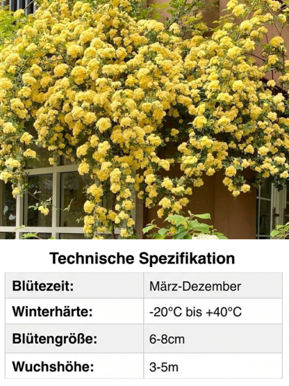 Immerblühende Kletterrosenpflanze für alle Jahreszeiten
