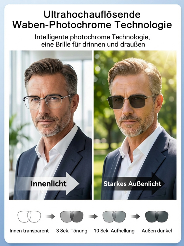 Ultra-klare Waben-Phototrope Lesebrille