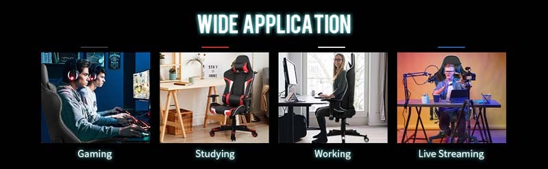 Eletriclife Reclining Swivel Massage Gaming Chair with Lumbar Support