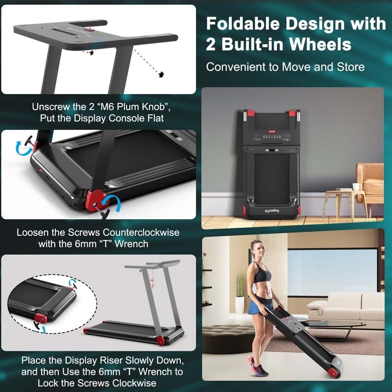 Eletriclife 2.25 HP Electric Folding Treadmill with APP Control