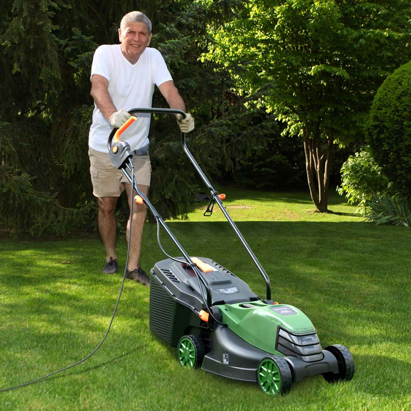 Eletriclife 10 AMP 13 Inch Electric Corded Lawn Mower with Collection Box