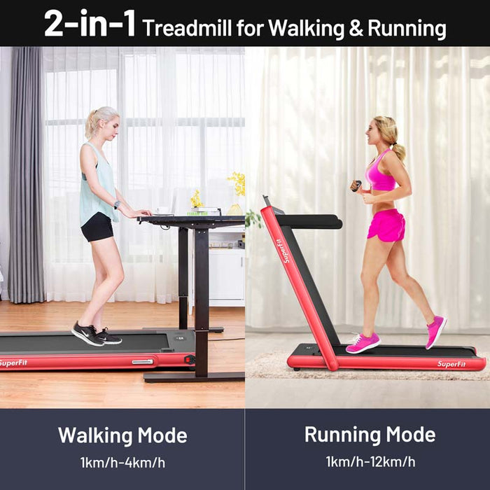Eletriclife 2-in-1 Electric Folding Treadmill with Dual Display and Smart App Control