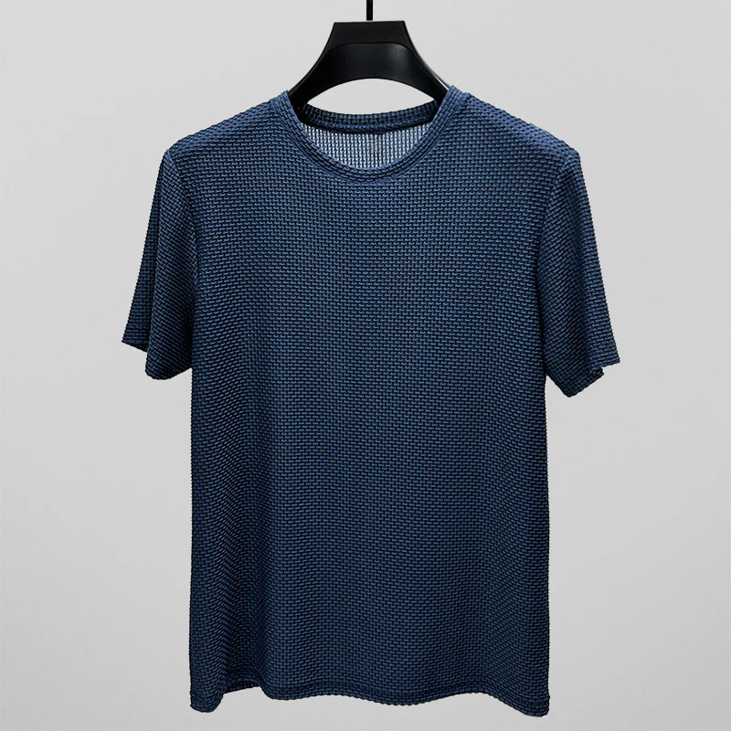 Men's Comfortable Breathable Summer Mesh Round Neck Short Sleeve T-Shirt