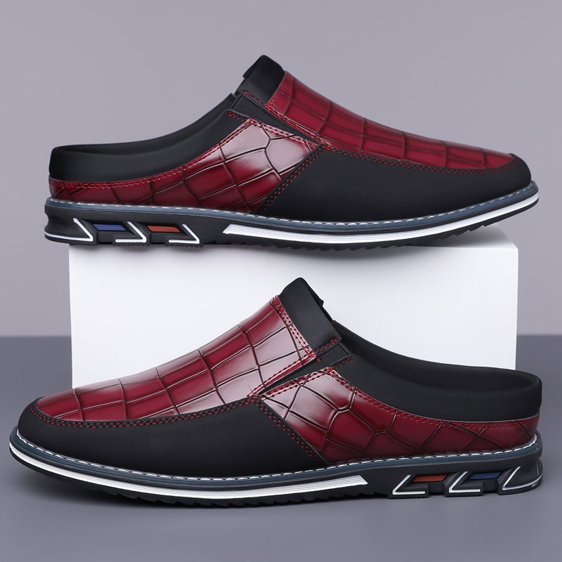 Men's Fashion Calfskin Leather Slippers