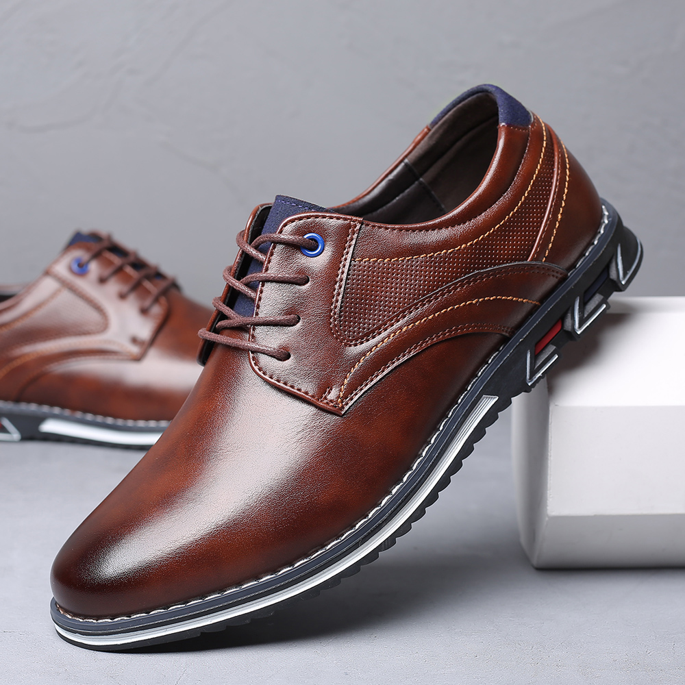 Men's Fashion Calfskin Leather Shoes