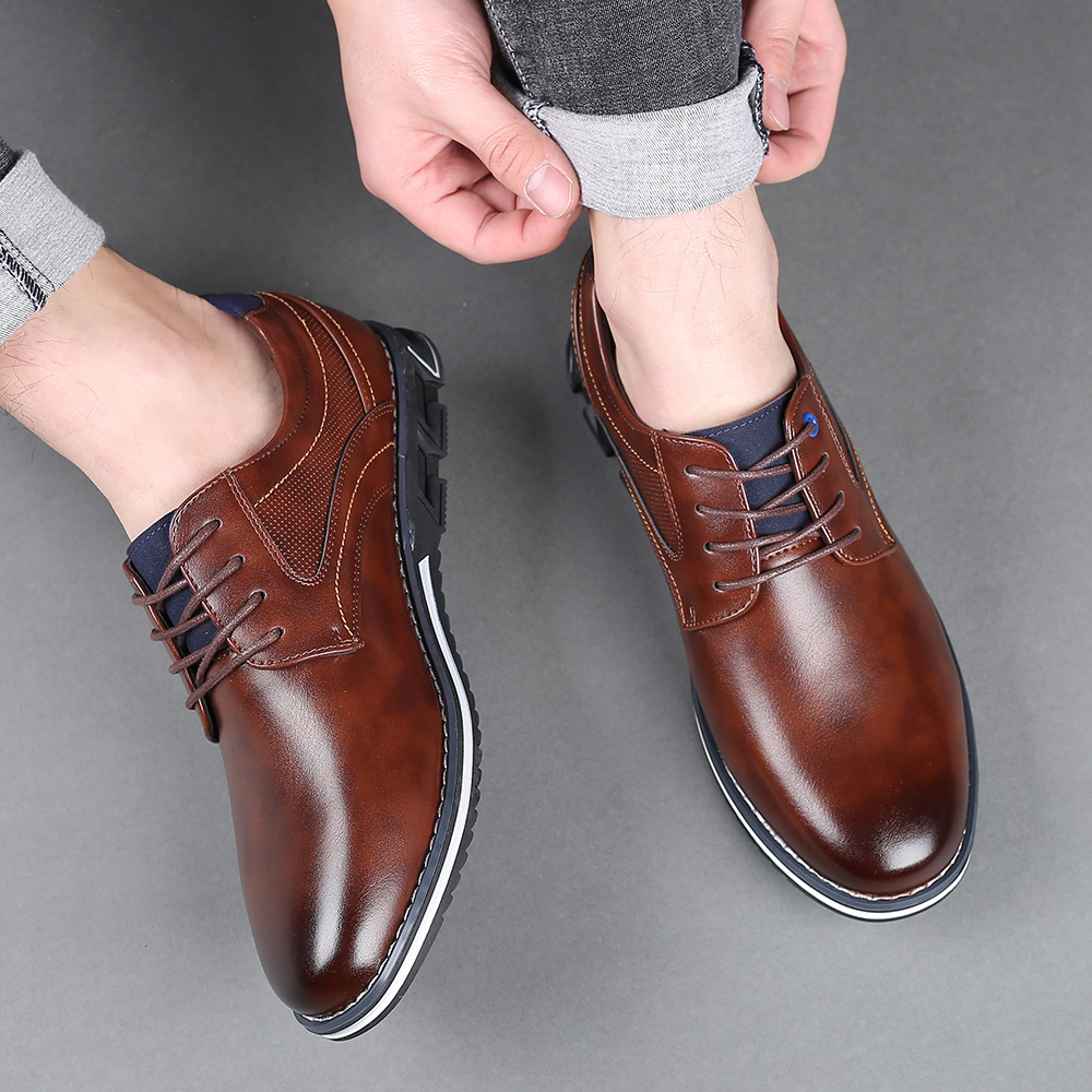Men's Fashion Calfskin Leather Shoes